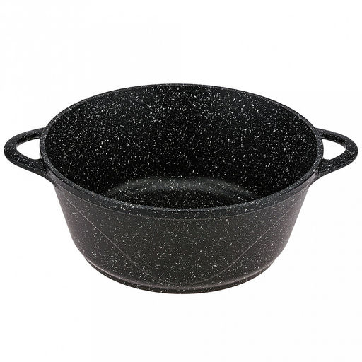 Кастрюля с антипригарным покрытием 4л, д26см "Гранит Induction", h11,5см, s0,4см, литые ручки, стеклянная крышка с пароотводом, форма "Классик волна", подарочная упаковка (Россия) Подходит для всех видов плит, включая индукционную.