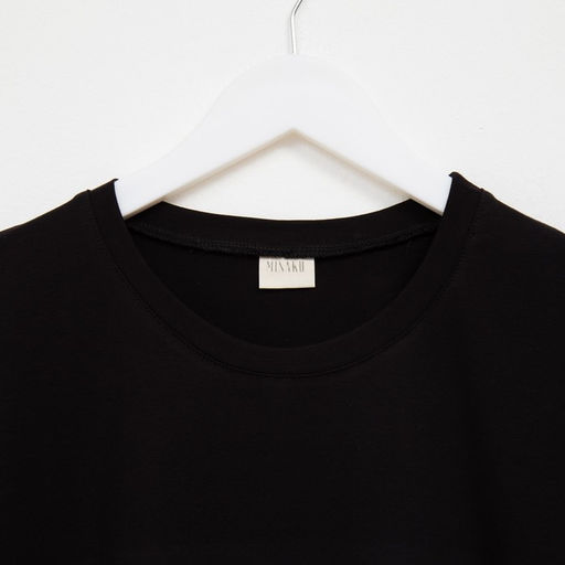Футболка мужская MINAKU с фирменным принтом цвет чёрный, р-р 50