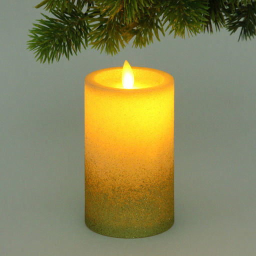 Цена за 4 шт. Сувенир с подсветкой "Свеча - Ночной огонь" 7,5*12,5 см (работает от батареек 3 ААА)