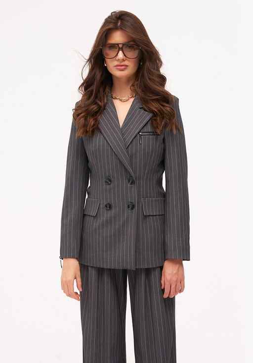 Костюм KaVari 8036.3 серый в полоску  фото 2