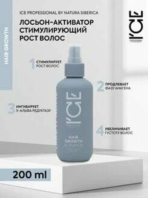 "NS" ICE Professional/ Home/ Hair Growth/ Лосьон-спрей-активатор Стимулирующий рост волос 200мл