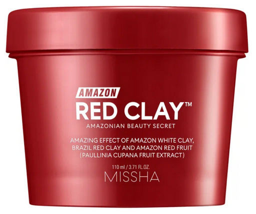 Маска глиняная на основе двух видов глин и кислот MISSHA Amazon Red Clay Pore Mask  фото 4