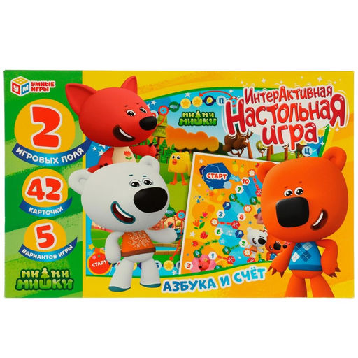 Игра настольная "Ми-ми-мишки. Азбука и счет" (ш/к74259, 328970) в коробке