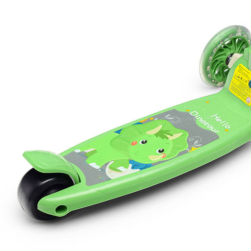 Самокат 3-х кол., зеленый, PU, в коробке