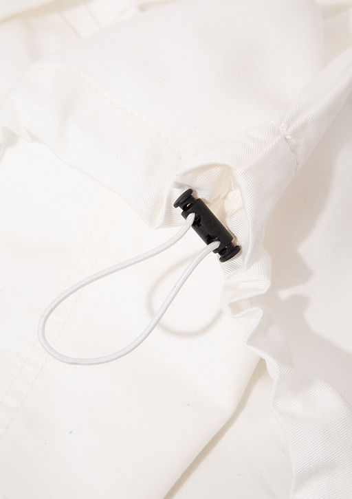 Kapusonlu Beyaz Sweatshirt - Mavi фото 10