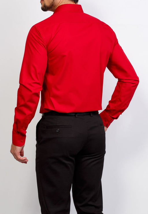 Сорочка мужская длинный рукав GREG 630/139/RED/Z  фото 3