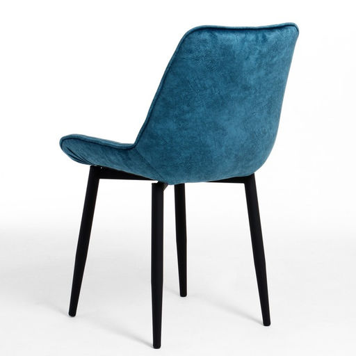 Стул мягкий для кухни «Бостон 140», обивка океан, цвет синий