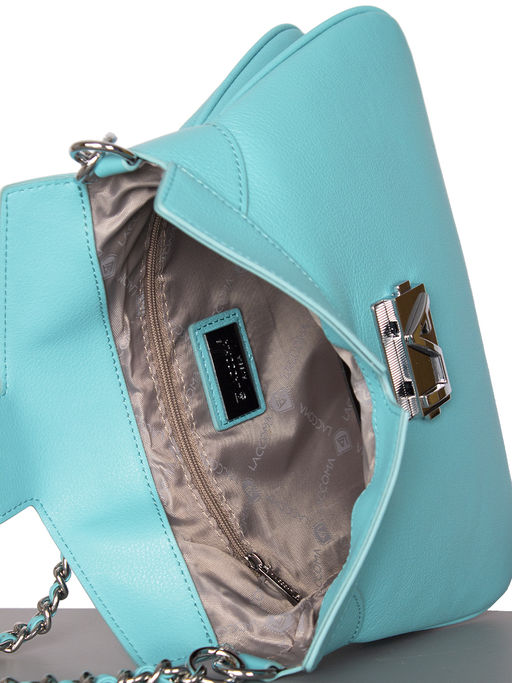 LACCOMA сумка Q6001-бирюзовый натуральная кожа хлопок фото 5