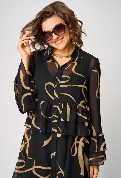 Платье EVA GRANT 7122-Р принт ленты