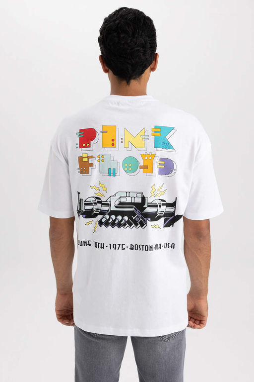 Футболка Pink Floyd Comfort Fit с круглым вырезом и короткими рукавами - Defacto фото 8