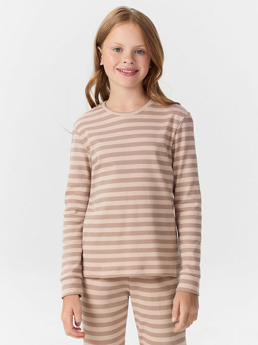 Комплект домашний для девочек в полоску - Mark formelle фото 3