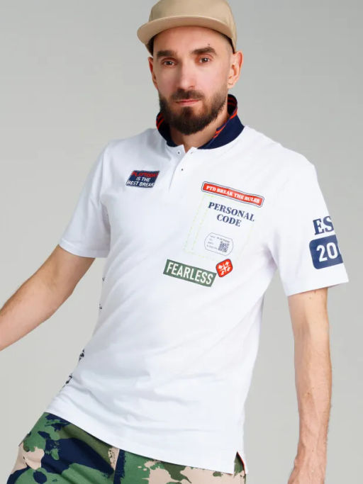 PlayToday / Сорочка трикотажная с воротником поло для мужчин  фото 4