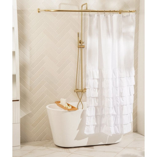 Штора для ванной «Ла Каса», с люверсами, 180×180 см, полиэстер, белая