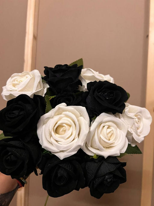 Роза черная одиночная 55см - Zebo фото 2