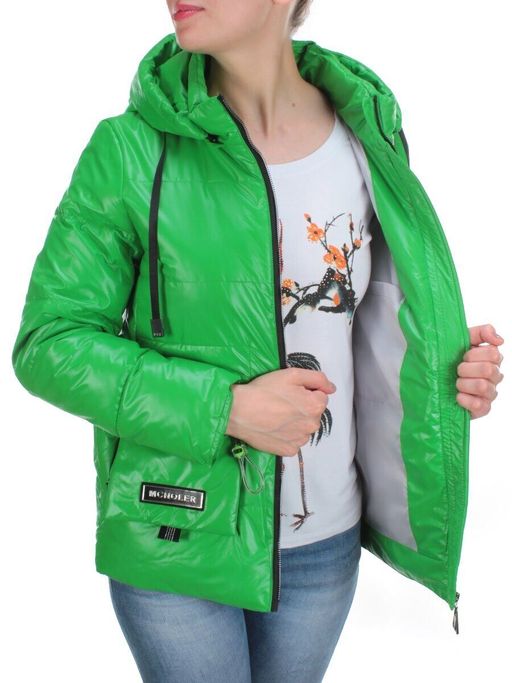8266 GREEN Куртка демисезонная женская BAOFANI (100 гр. синтепон) - Fashion фото 8