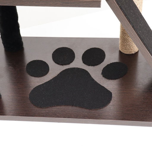 Комплекс для кошек с когтеточкой, с домиком, 58 х 54 х 87см, ЛДСП, цвет венге - Пижон фото 5