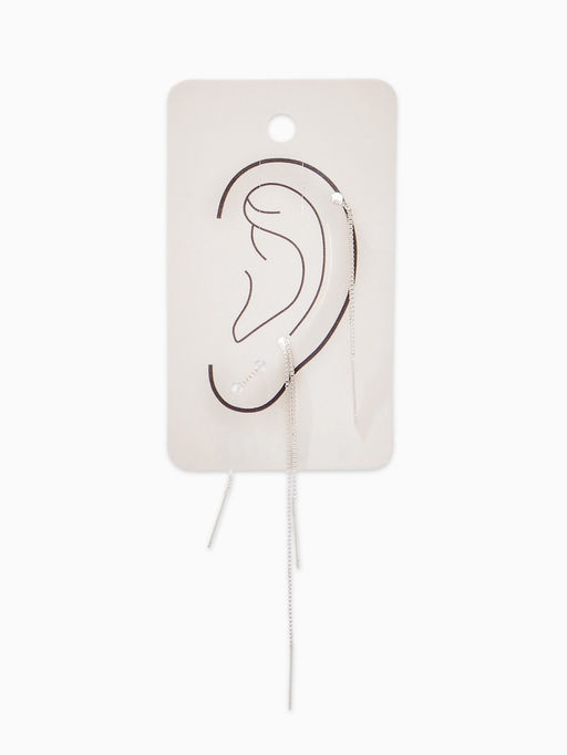 Серьги "Протяжка", цвет серебро