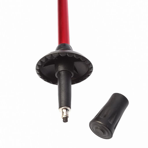 Палка для скандинавской ходьбы ONLITOP, телескопическая, 3 секции, алюминий, до 135 см, 1 шт., цвет красный/синий,  фото 5