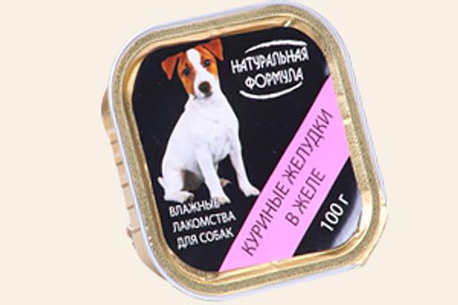 Натур. Формула д/соб. ламис. 100 г. Куриные желудки в желе 4607048074527