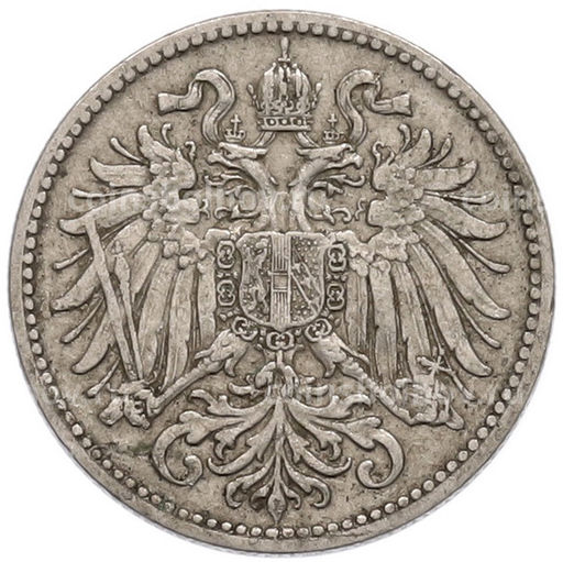 Монета 10 геллеров 1895 года Австрия