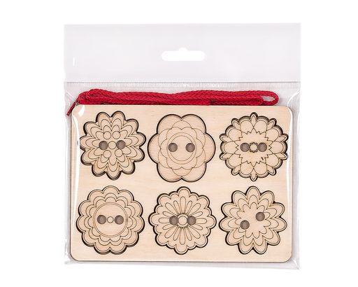 Шнуровка из дерева Цветы - Smiledecor фото 3