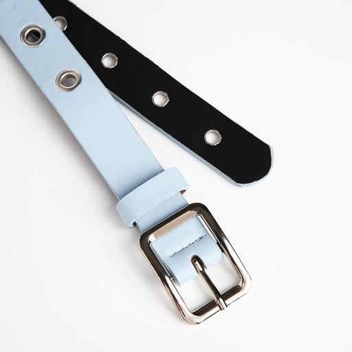 Ремень женский, ширина 2.5 см, люверсы, пряжка металл, цвет голубой - Simaland фото 4