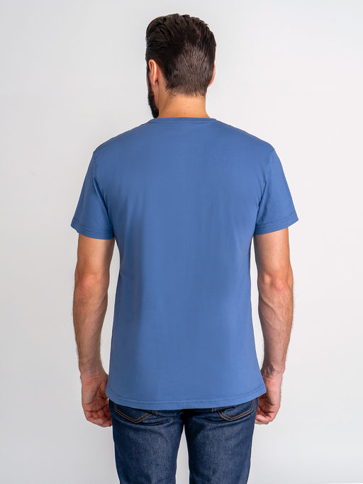 Футболка мужская короткий рукав GREG G145-RD-6035 (джинс)  фото 3