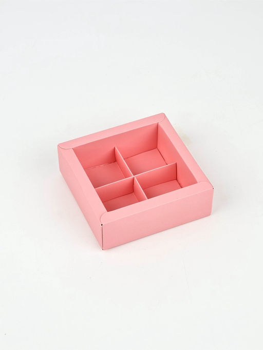 Цена за 5 шт. Коробка под 4 конфеты «Презент», 10.5×10.5×3.5 см