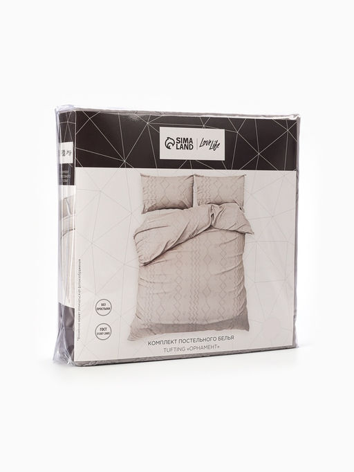 Постельное бельё 2-спальное LoveLife Tufting Орнамент, микрофибра