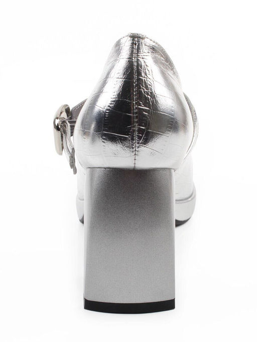 06-A126A-749C GREY/SILVER Туфли женские (натуральная кожа)