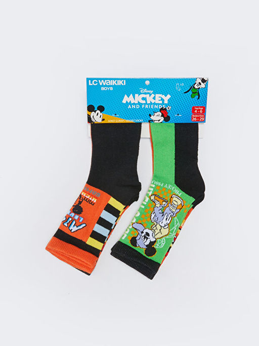 Mickey Mouse Desenli Erkek ?ocuk Soket ?orap 3l? - Waikiki фото 3