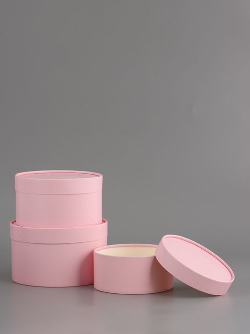 Набор подарочных коробок 3 в 1, завальцованные, розовый, 20 х 12 - 18 х 10 - 16 х 8 см