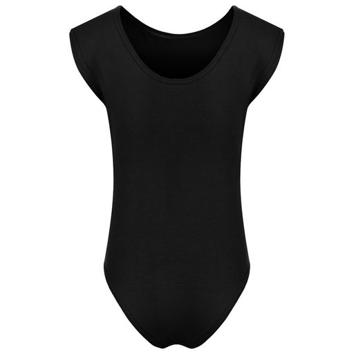 Купальник гимнастический Grace Dance, с укороченным рукавом, вырез лодочка, р.36, цвет чёрный  фото 4
