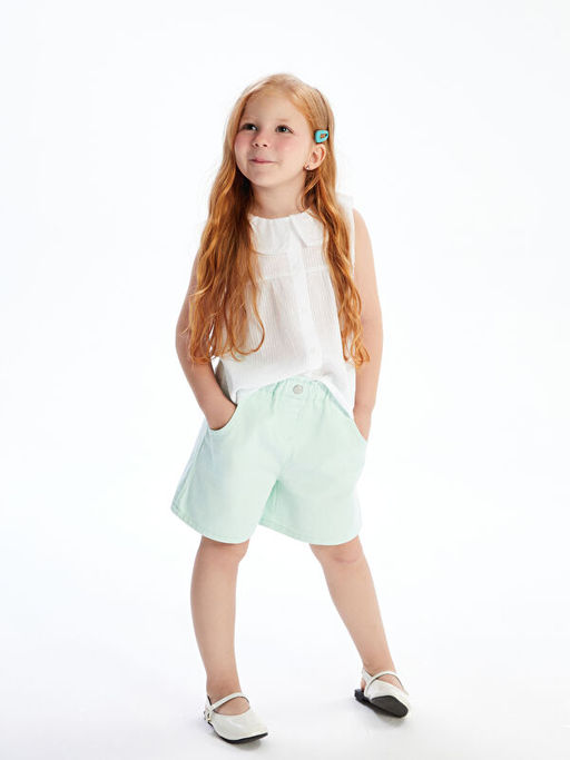 Beli Lastikli Basic K?z ?ocuk ?ort