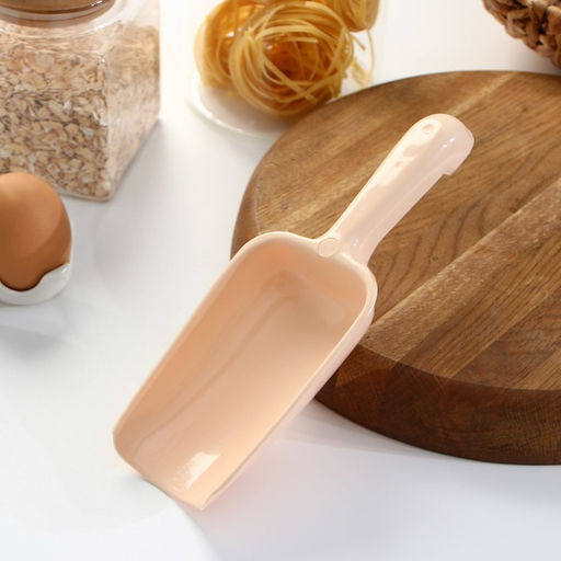 Цена за 3 шт. Совок для сыпучих продуктов Полимербыт, 250 мл, пластик, МИКС