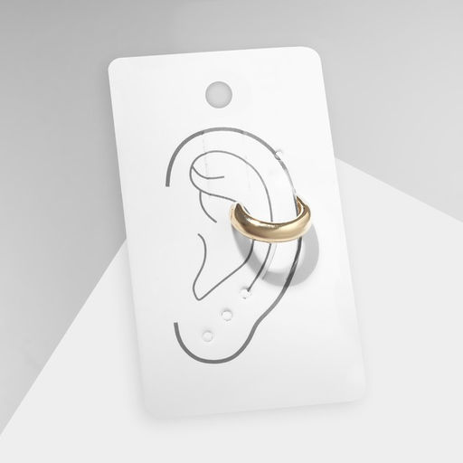 Серьга Кафф минимал, цвет золото - Queen fair фото 3