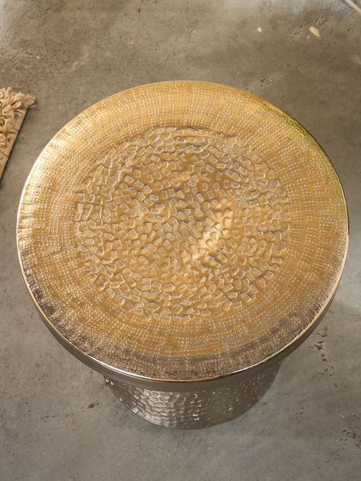 Столик кофейный, 39×39×49 см, серебряный