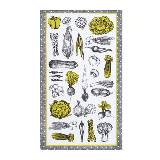 Цена за 2 шт. Полотенце кухонное Овощи 35602 см,100% хлопок, рогожка,162 г/м2 - Доляна фото 2