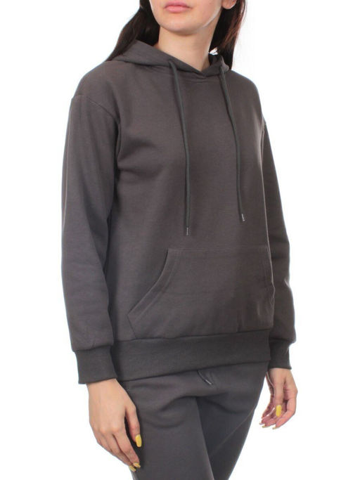 H108 DK. GRAY Костюм спортивный женский (хлопок 90%, полиэстер 10%)