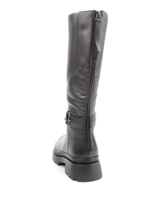 02-FI714-2M BLACK Сапоги зимние женские (натуральная кожа, байка, натуральный мех) - Фабричный китай фото 5