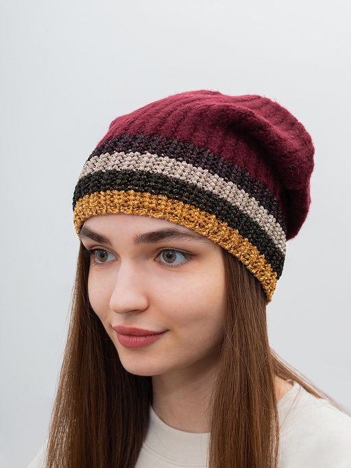 Шапка SEEBERGER арт. 18273-0 HEADSOCK (бордовый)