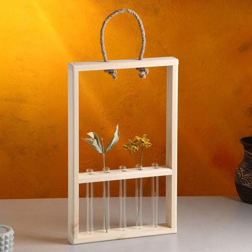 Подарочный ящик «Рамка», 26×5×40 см, деревянный, 5 колб