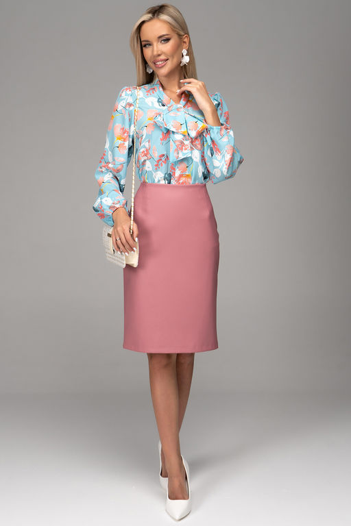 Юбка Лима (экокожа/розовый) - Эльза фото 17