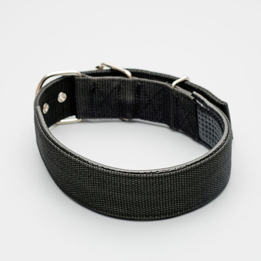 Ошейник Комфорт комбинированный, 70 х 4 см, ОШ 51-61 см, чёрный - Пижон фото 2