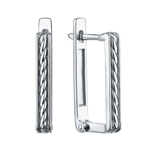 Серьги из серебра без вставки, Л-12846