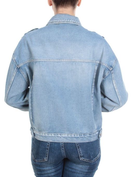 J7735 BLUE Куртка джинсовая женская YI SUO (98% хлопок 2% эластан) - Фабричный китай фото 5