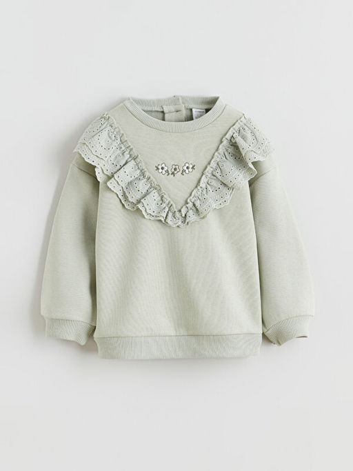 F?rf?rl? ?i?ekli K?z Bebek Sweatshirt ve Tayt