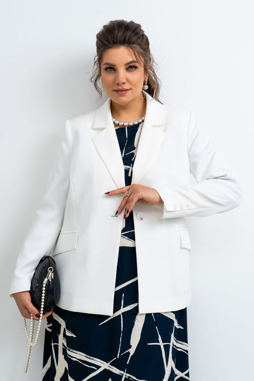 Жакет Aira Style 24-035-Р Светло-молочный