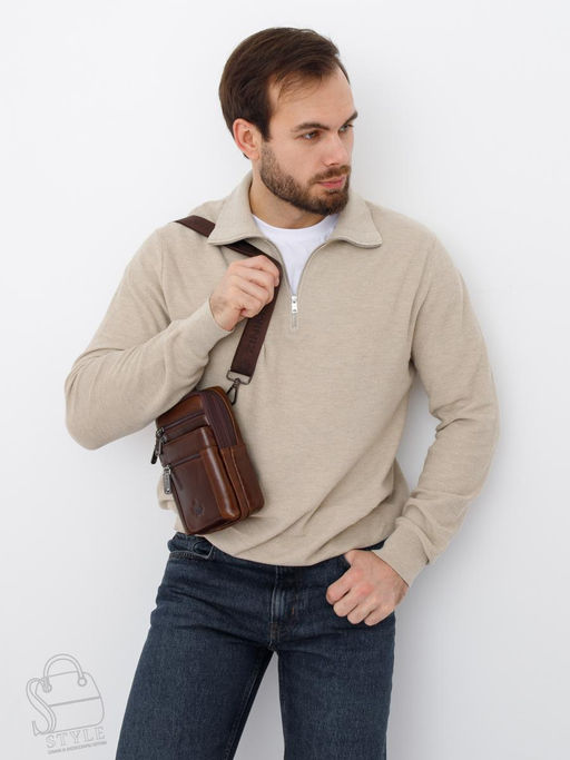 Сумка мужская кожаная 325012Z coffee Zinimsk