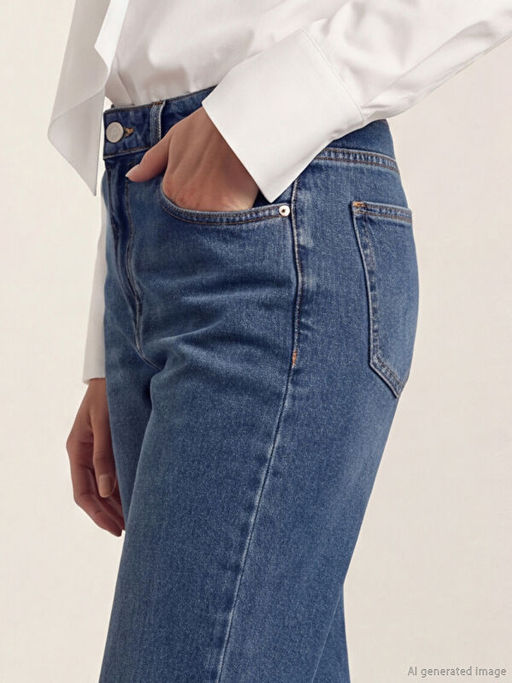 Straight Fit Kad?n Jean Pantolon